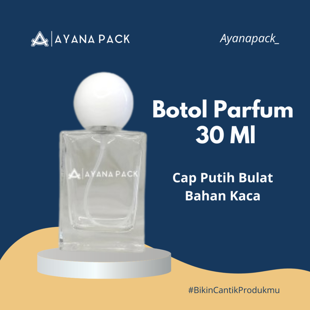 Jual Botol Parfum Kotak Ml Kotak Bulat Hitam Putih Botol Parfum