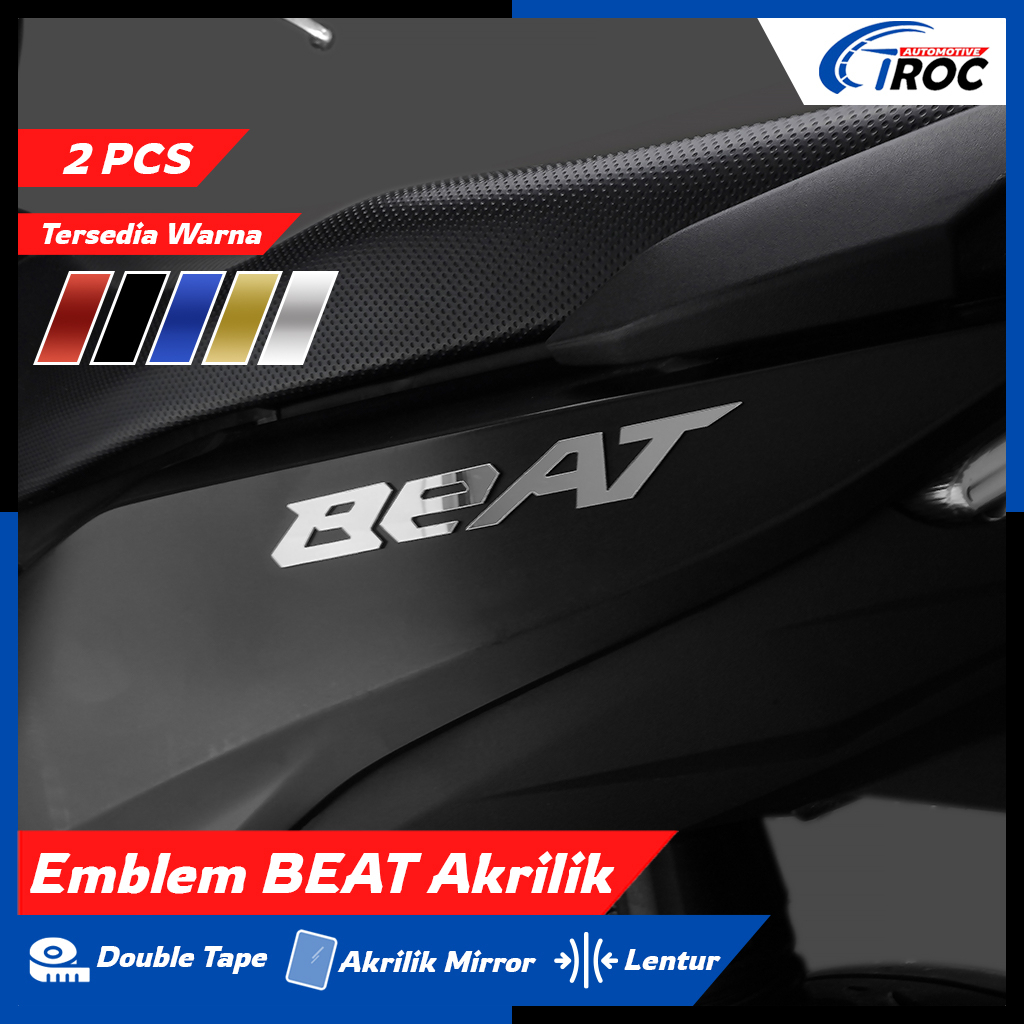 Jual Emblem Beat Timbul 3D 2PCS Original Logo Beat Timbul 3D Mirror