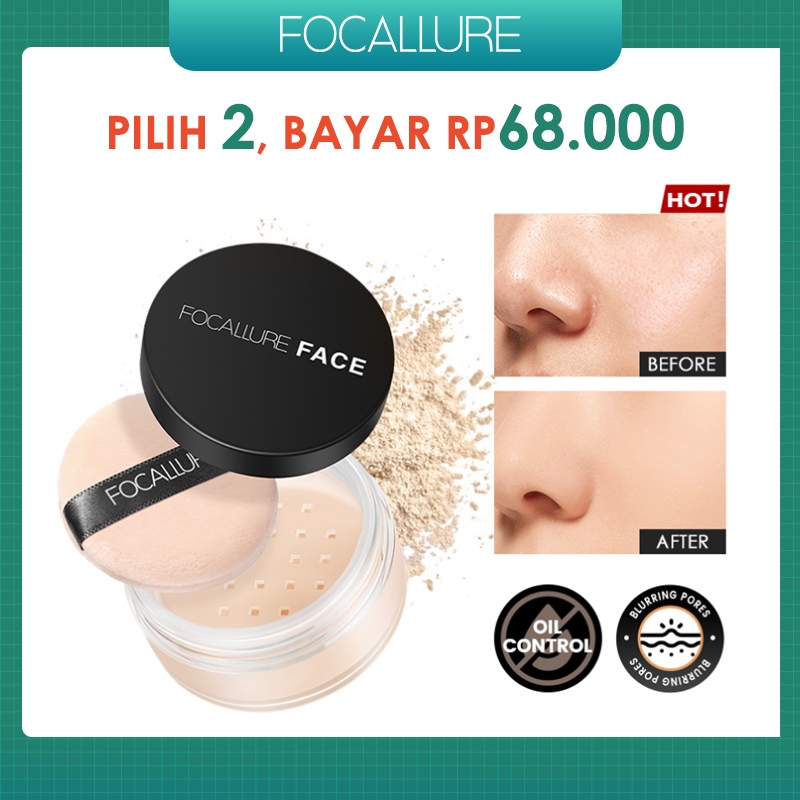 Jual FOCALLURE Waterproof Natural Loose Setting Powder Oil Control