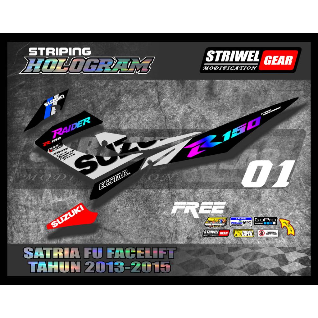 Jual Satria Fu Facelift Stiker List Striping Hologram Suzuki Satria Fu