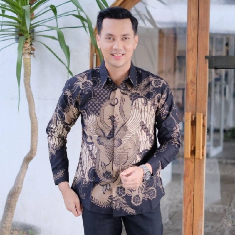 Jual Kemeja Pria Modern Baju Batik Rajata Lengan Panjang Size M L Xl