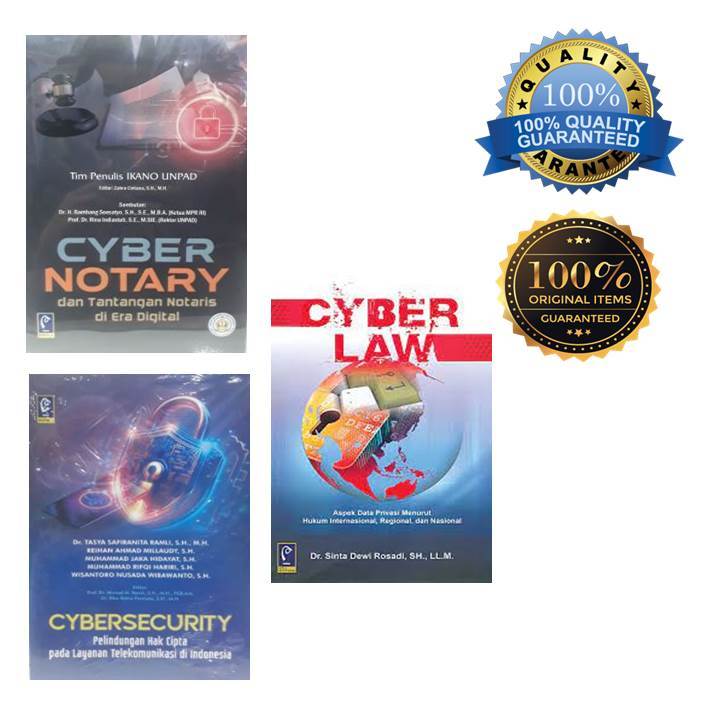 Jual BUKU ORI CYBER NOTARY CYBER SECURITY CYBER LAW REFIKA