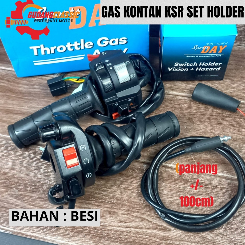 Jual Gas Spontan Kontan Ksr Sportday Set Holder Kanan Kiri Vixion Plus