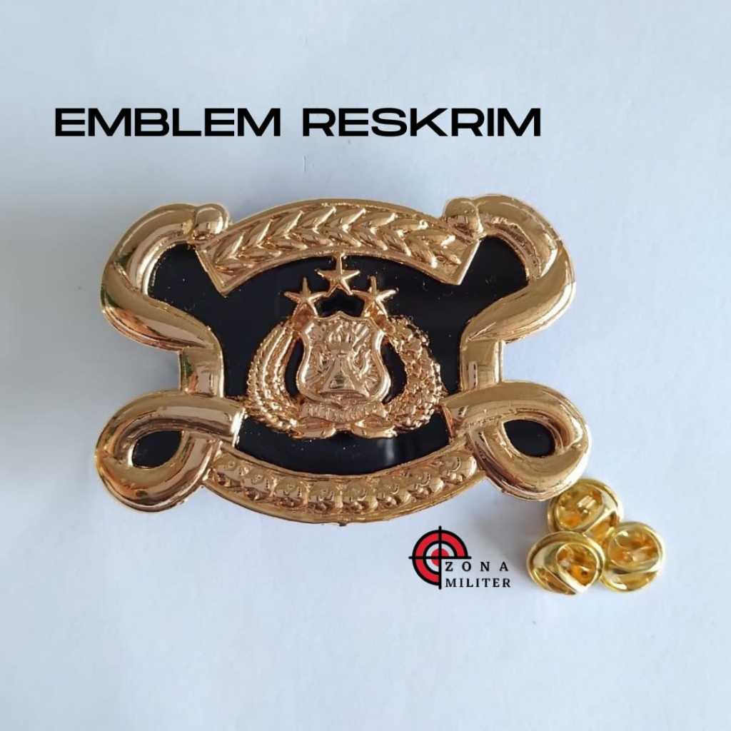 Jual Emblem Baret Reserse Reskrim Dasar Akrilik Mika Hitam Shopee