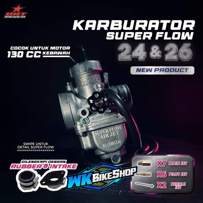 Jual KARBURATOR BRT SUPER FLOW 24 26 Shopee Indonesia