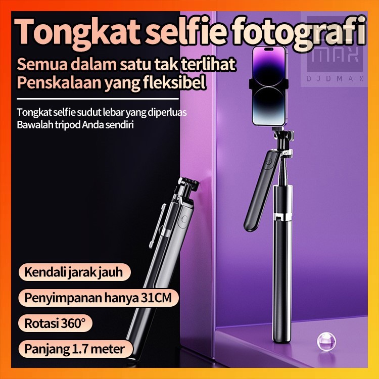 Jual DJDMax Tripod Model Baru Dengan Bawaan Lampu Isi Langsung Tongkat