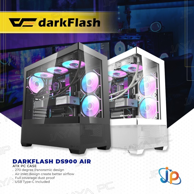 Jual Darkflash Ds Aquarium Atx Pc Cpu Case Tempered Glass Casing