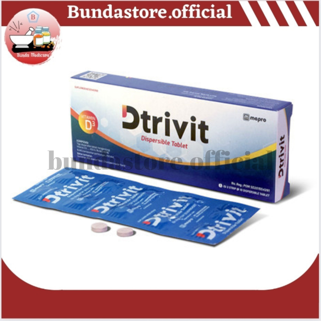 Jual Dtrivit Tablet 400 IU Vitamin D Suplemen Vitamin D 1 STRIP 10