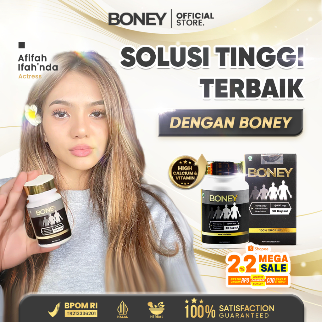 Jual Boney Kapsul Peninggi Herbal Naik Cm Bantu Tinggiin Badan