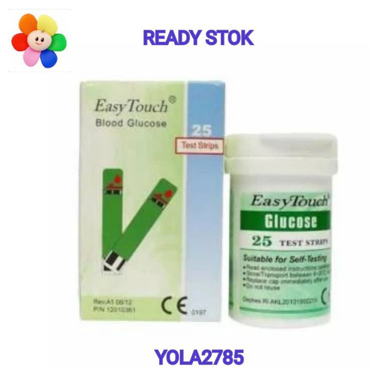 Jual Easy Touch Gula Darah Isi Strip Refill Cek Glucose Easytouch