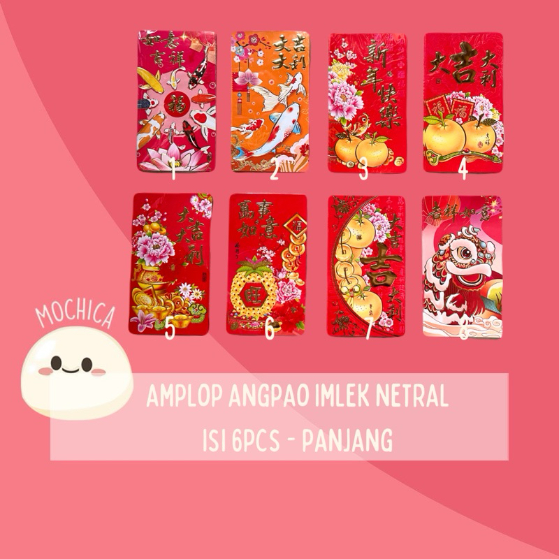 Jual Isi Angpao Amplop Imlek Panjang Netral Murah Shopee Indonesia