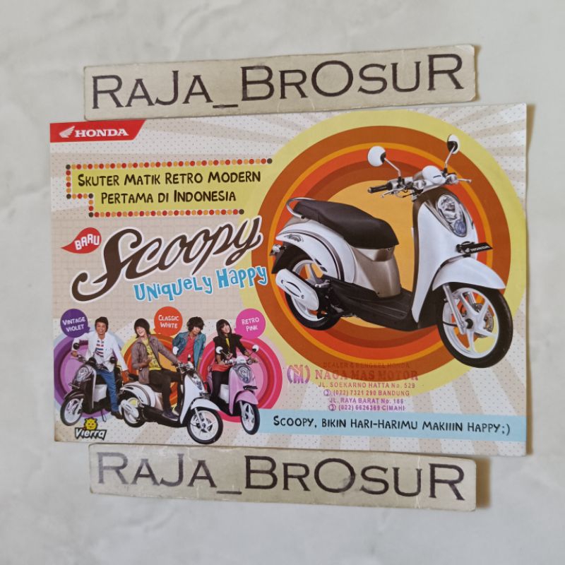 Jual Poster Brosur Katalog Flyer Mini Honda Scoopy Karburator Karbu