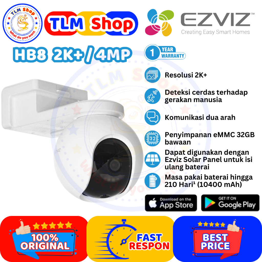 Jual Ezviz Hb K Mp Smart Home Wifi Ip Camera Cctv Outdoor P