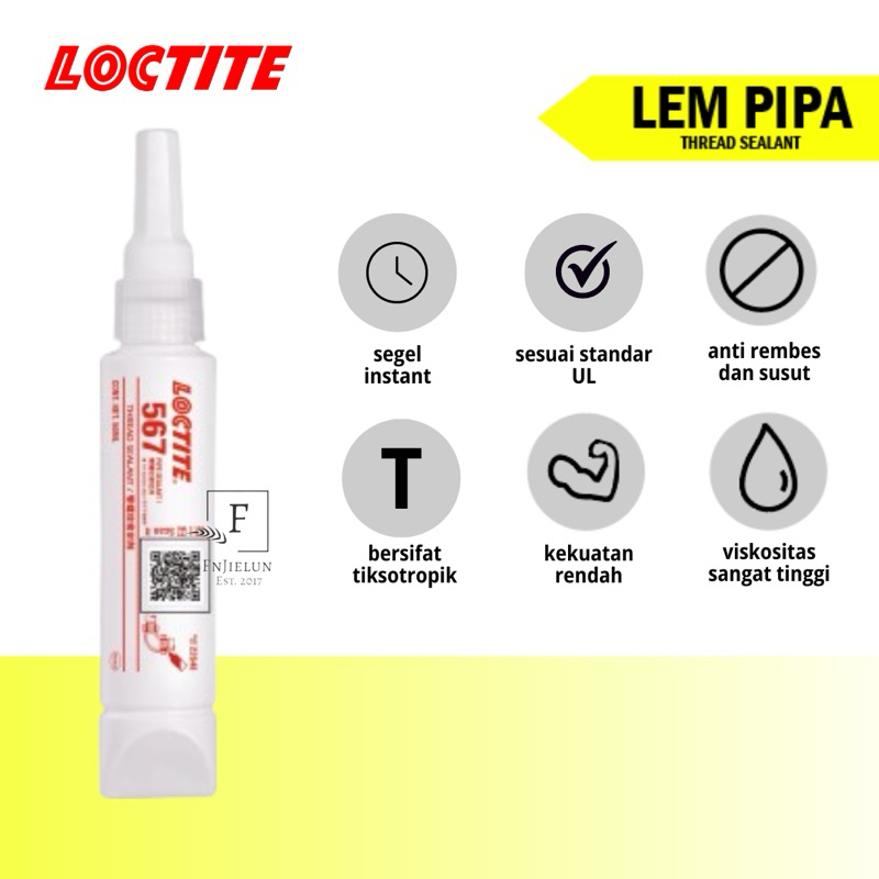 Jual Lem Pipa Loctite 567 PST Thread Sealant 50ml Shopee Indonesia