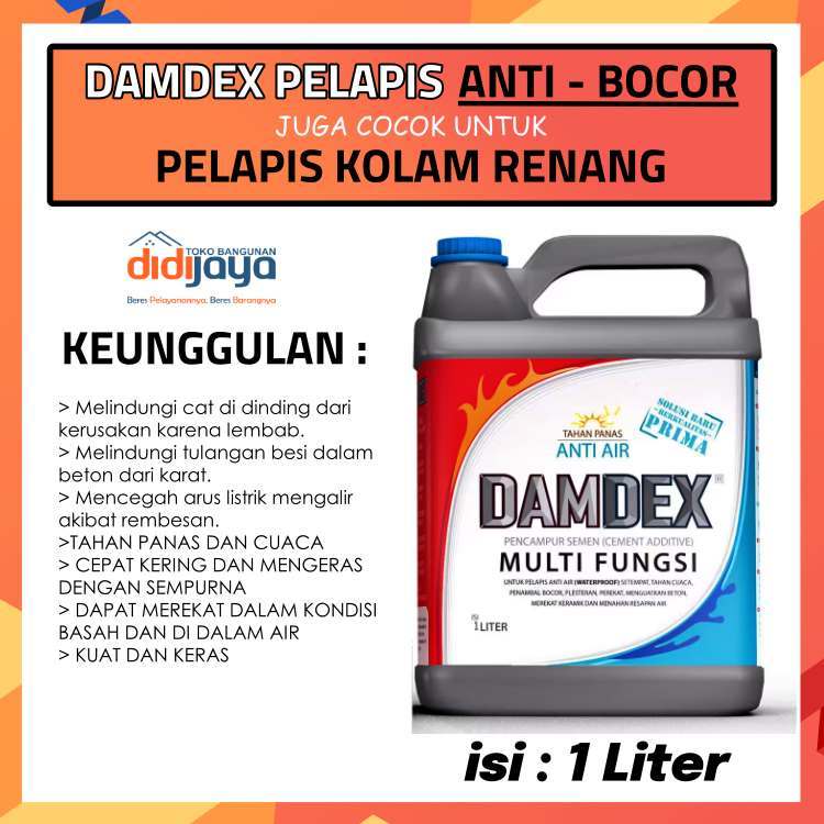 Jual Damdex Multifungsi Isi Liter Obat Pengeras Cor Pelapis Kolam