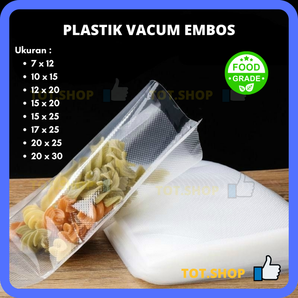 Jual Lembar X Plastik Vakum Makanan Embos Plastik Vacum