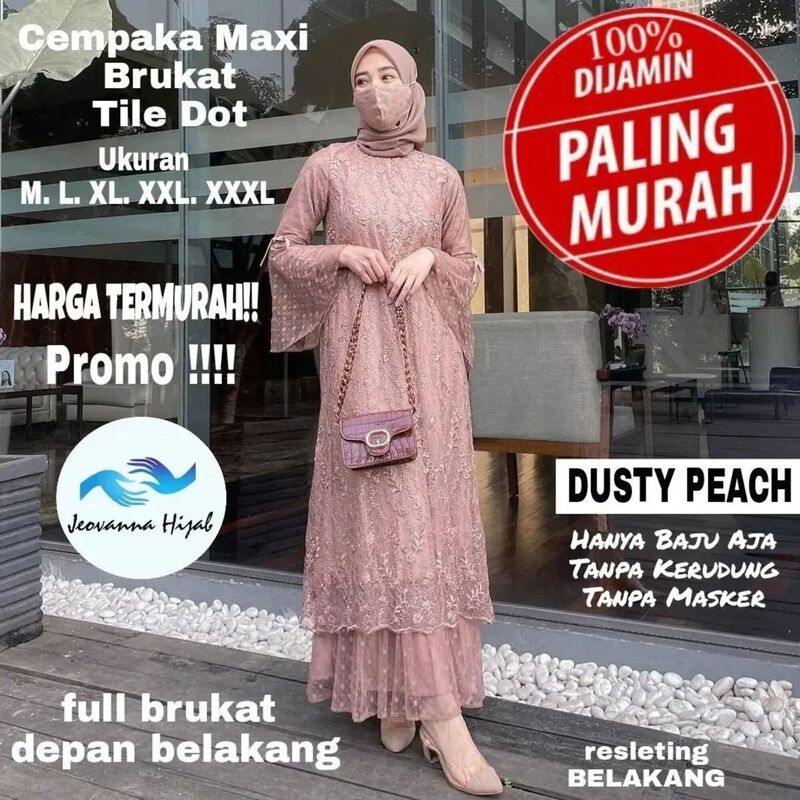 Jual GAMIS MAXI CEMPAKA BAJU KONDANGAN 2024 GAMIS PESTA MEWAH