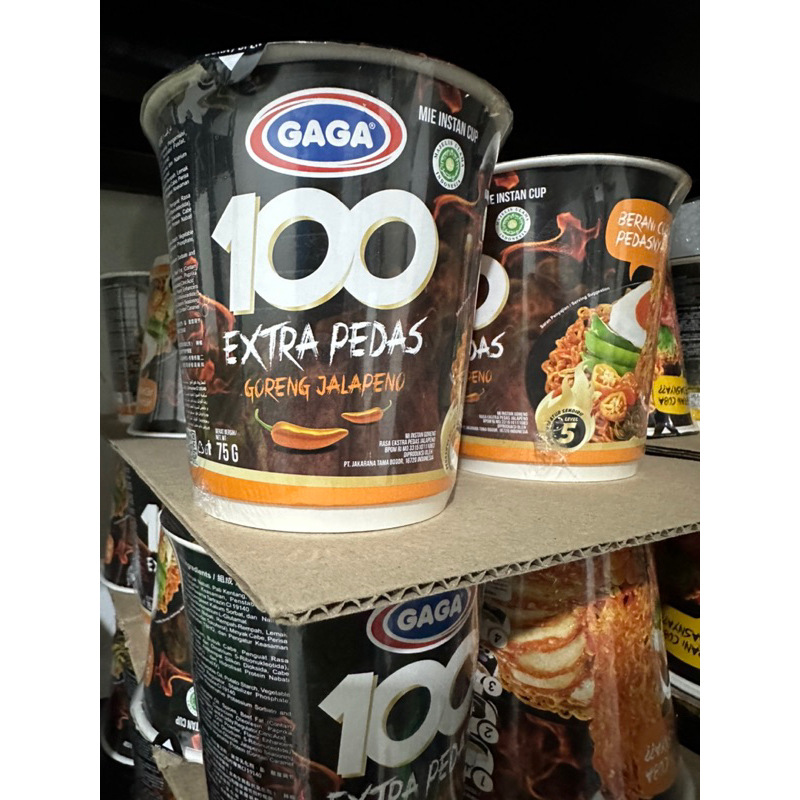 Jual Mie Gaga 100 Extra Pedas Goreng Jalapeno Kemasan Cup Shopee