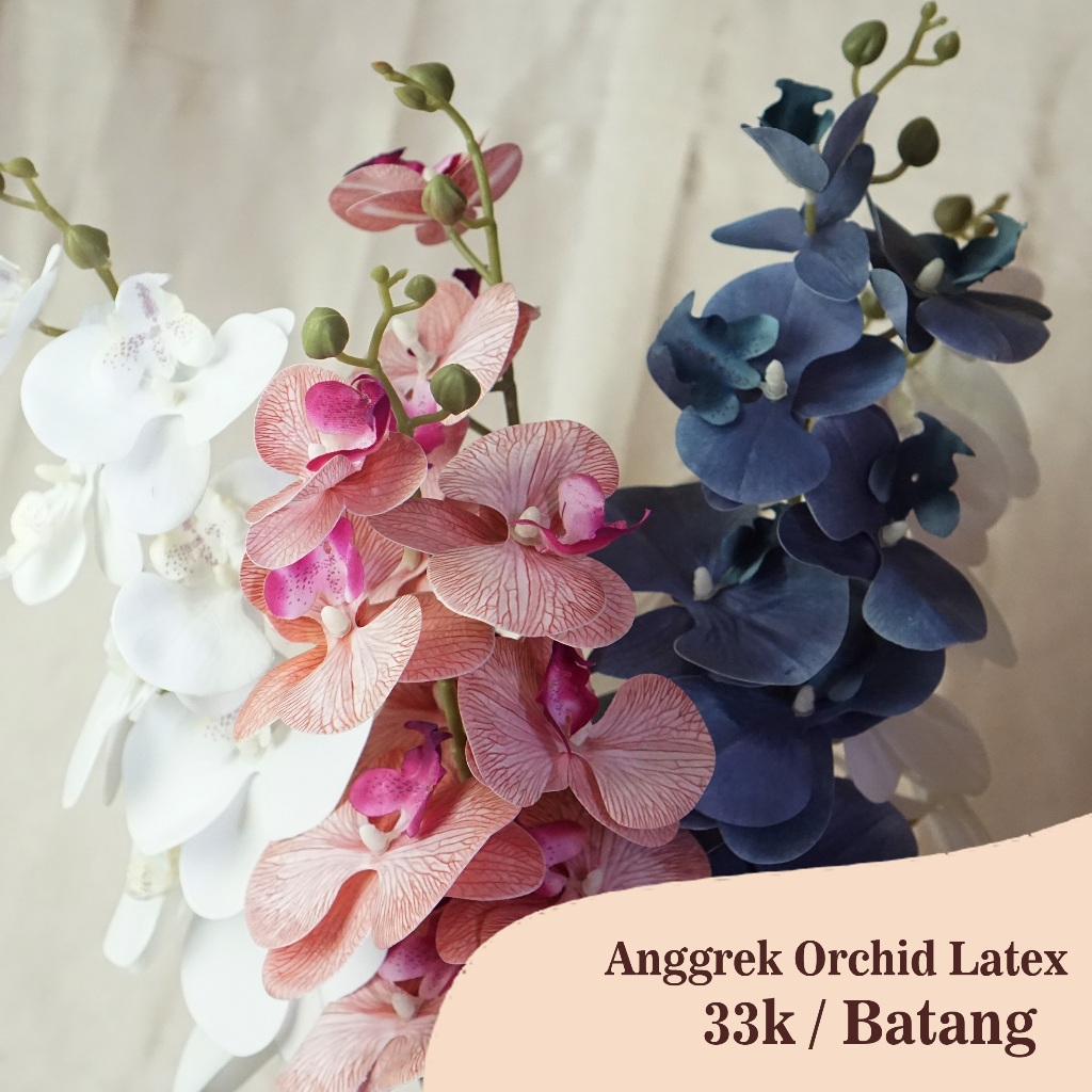 Jual Anggrek Orchid Latex Artificial Orchid Wedding Dekorasi Bunga