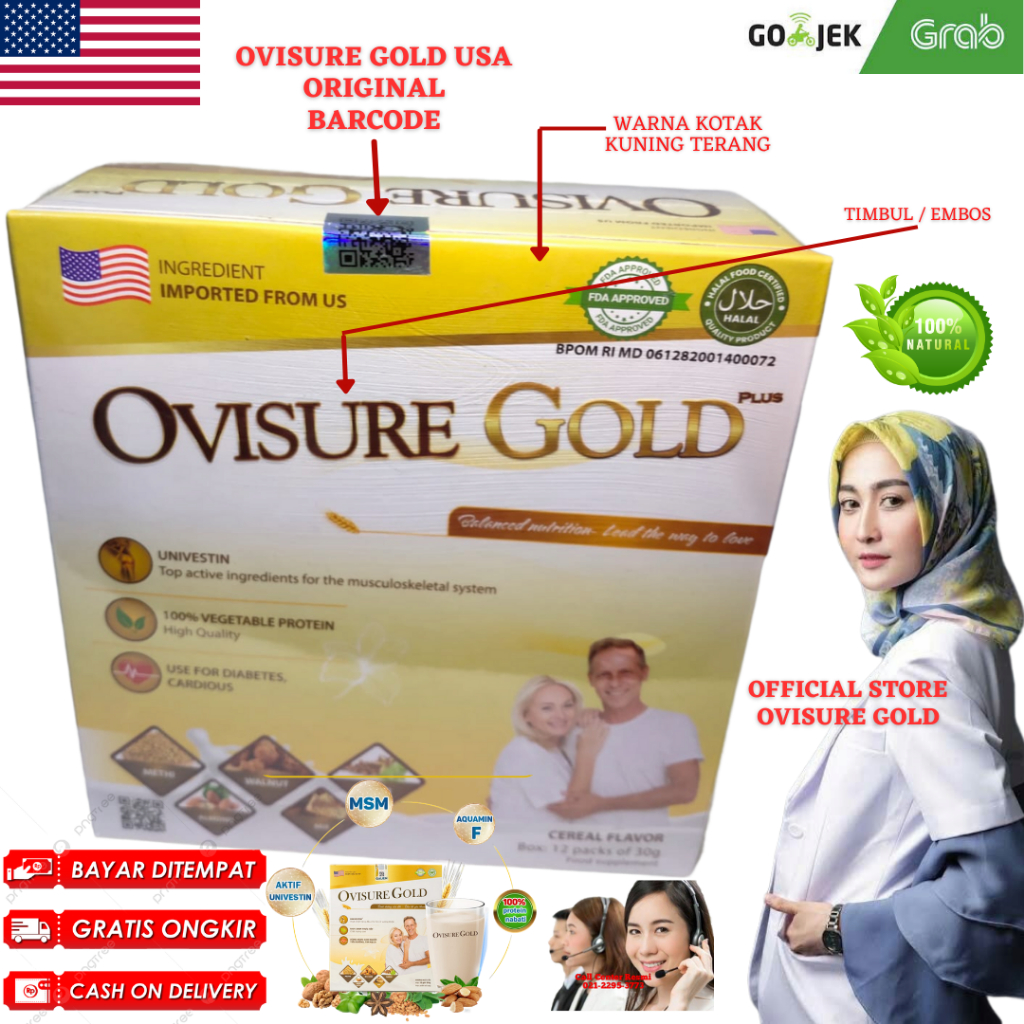 Jual OVISURE GOLD ASLI ORIGINAL MILK SUSU VITAMIN TULANG DAN SENDI