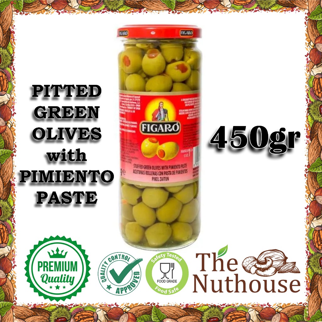 Jual Figaro Pitted Green Olives With Pimiento Paste Zaitun Hijau