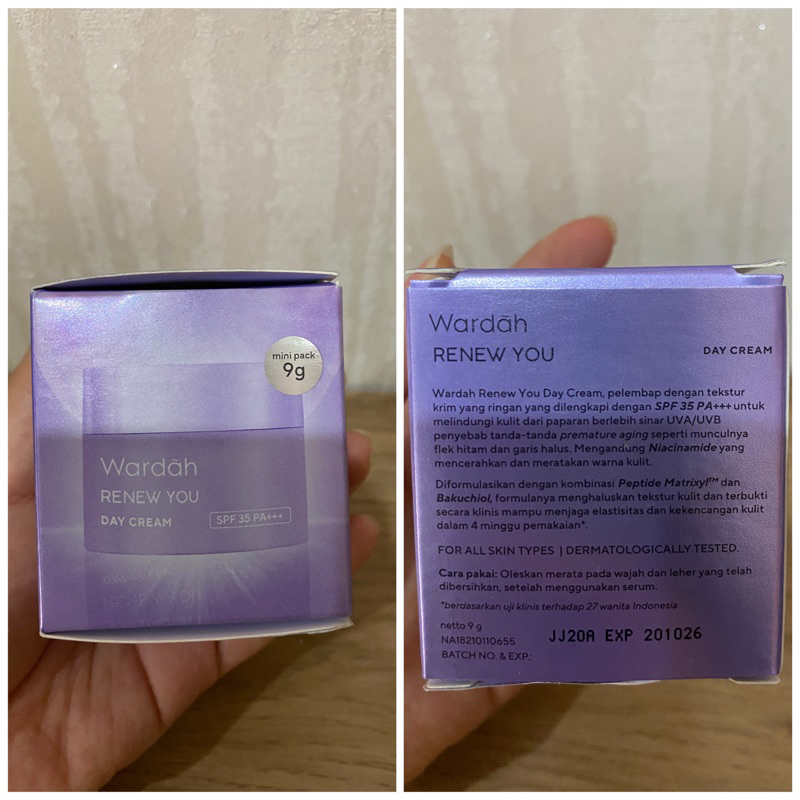 Jual NEW WARDAH Renew You Day Cream 9 Gr Shopee Indonesia