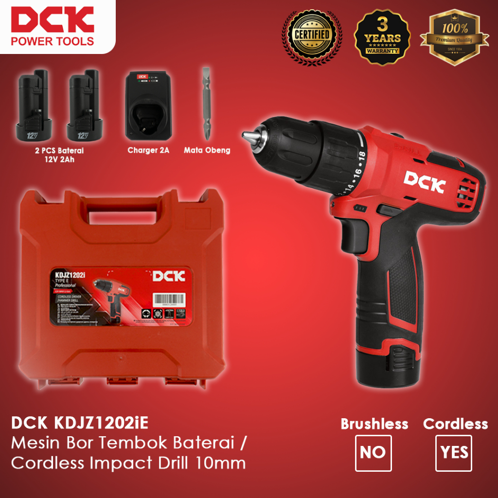 Jual Dck Kdjz Ie Mesin Bor Tembok Baterai Cordless Impact Drill