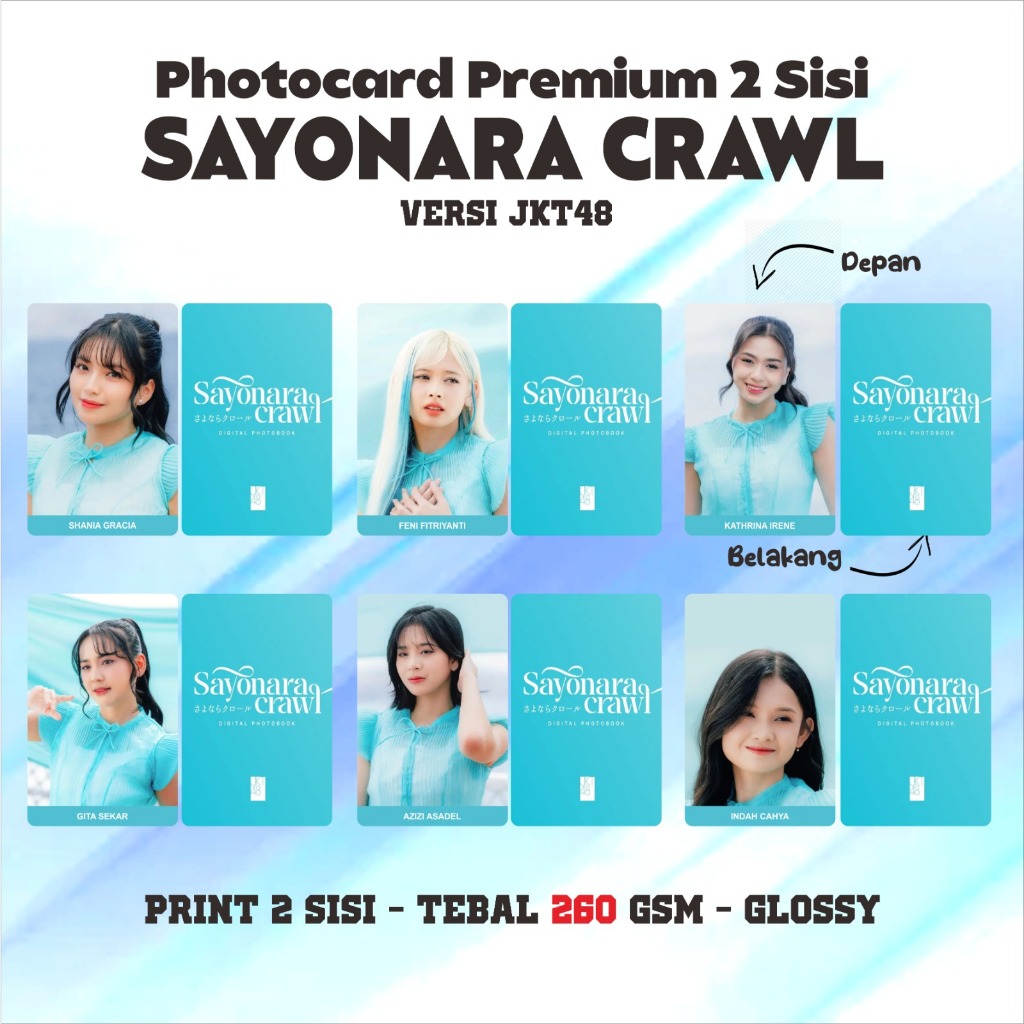 Jual Photocard Jkt Tema Sayonara Crawl Edition Unofficial Photo