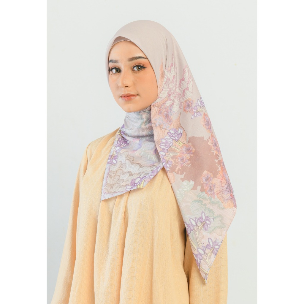 Jual Zoya Magnolia Scarf Kerudung Hijab Segiempat Motif With Box