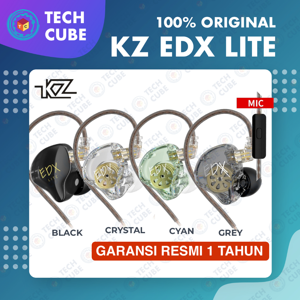 Jual KZ EDX LITE With MIC In Ear Earphone Headset Single DD Alt Pro X