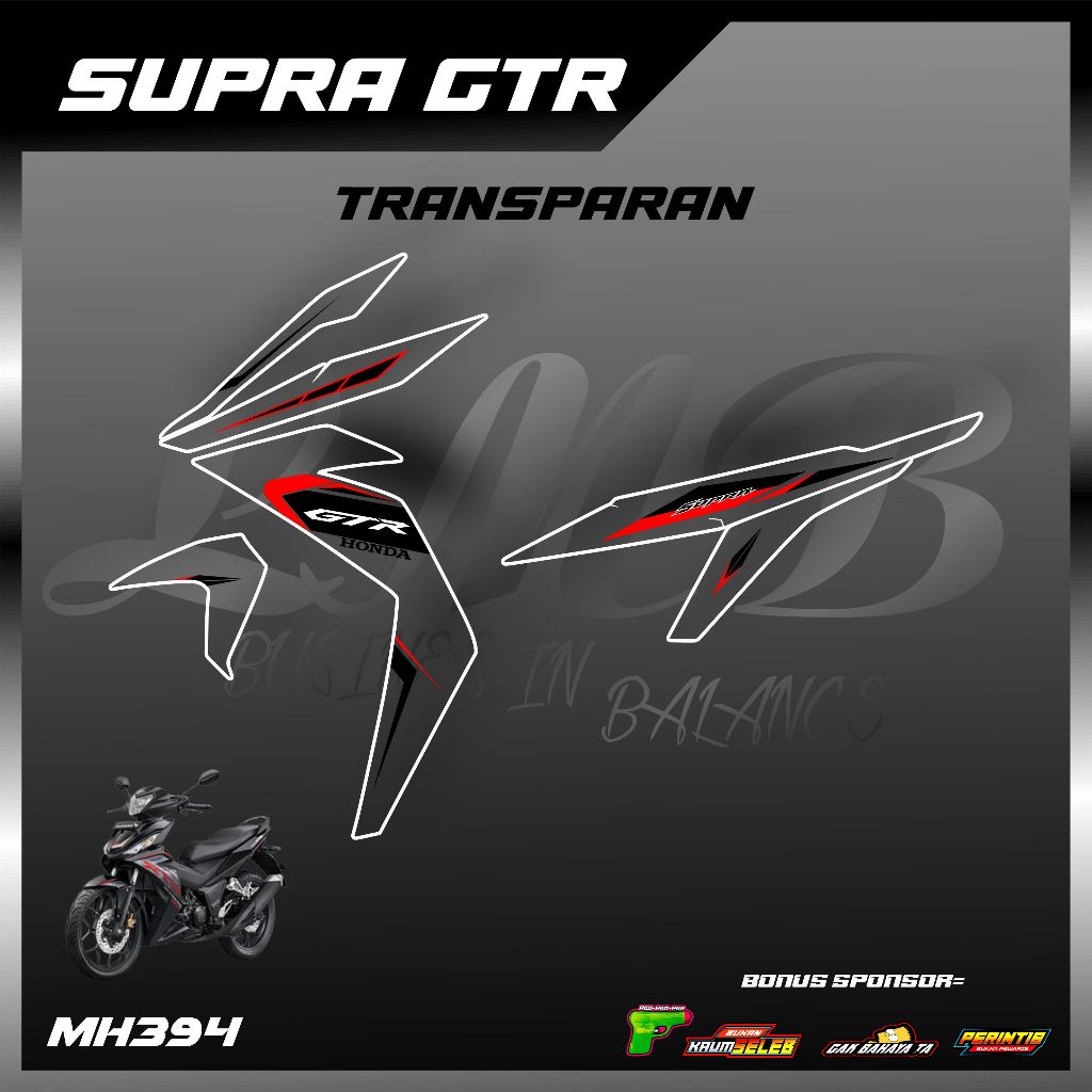 Jual Stiker Transparan Motor Supra Gtr Striping Stiker Honda Gtr