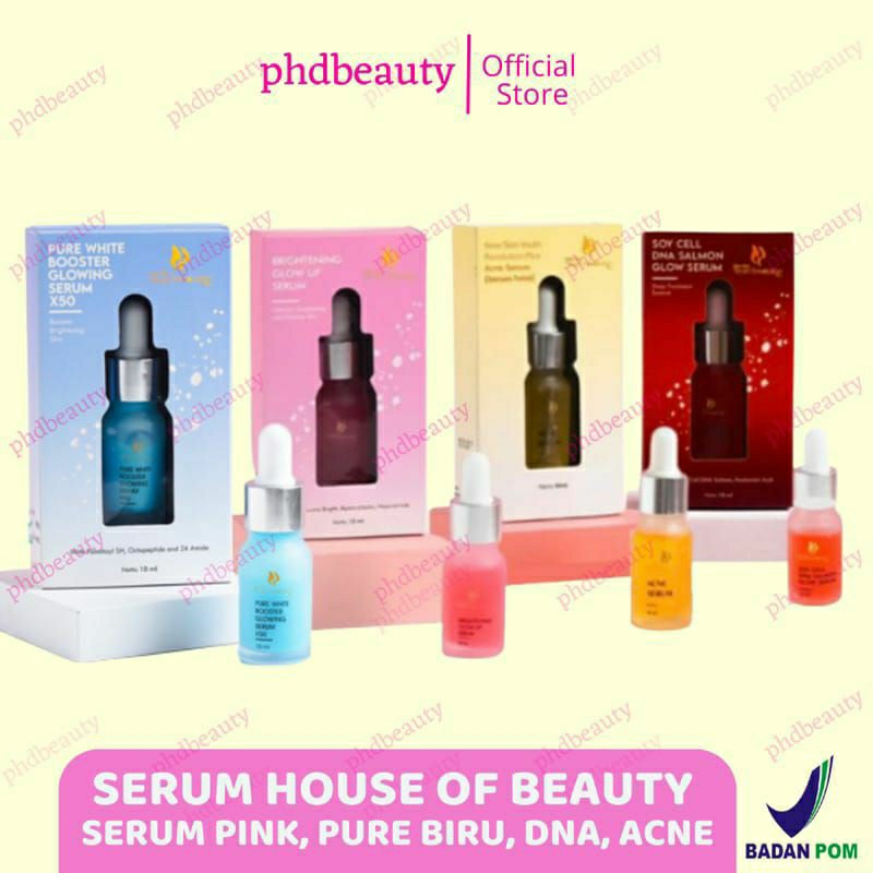 Jual PUREWHITE SERUM X50 HOUSEEOFBEAUTY SERUM BIRU VIRAL Serum Glow Up