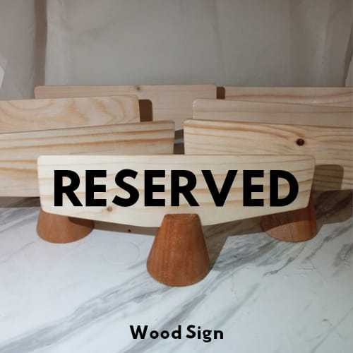 Jual Sign Reserved Kayu Kasir Order Here Papan Tanda Tulisan Meja