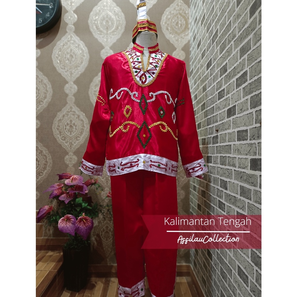 Jual Free Shipping Baju Adat Dewasa Kalimantan Tengah Satuan LakiCewek