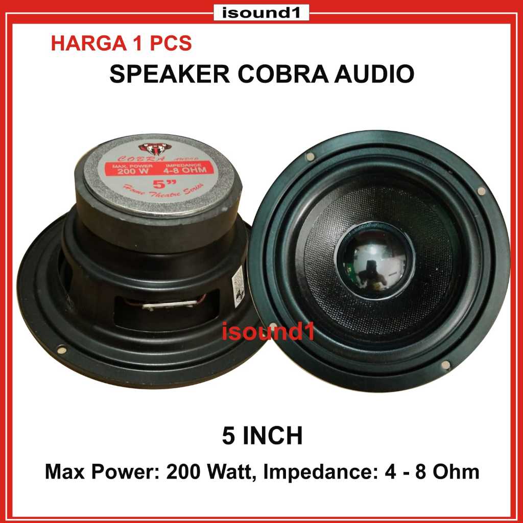 Jual SPEAKER WOOFER COBRA AUDIO 5 INCH 200 WATT MAGNET BESAR Shopee