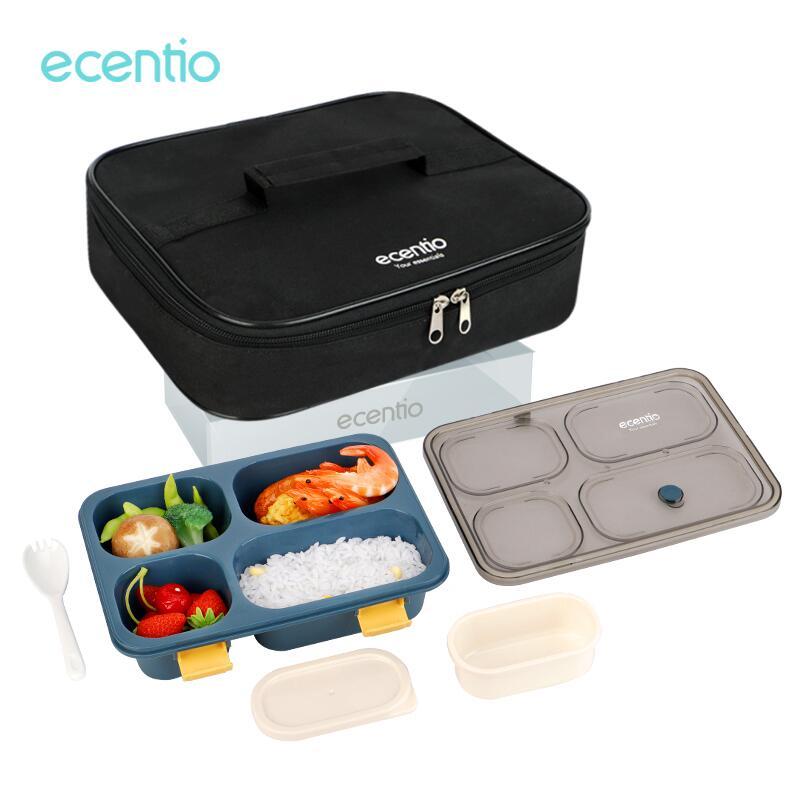 Jual Ecentio Tempat Makan Set Lunch Box Set Tas Grid Lunch Box Set