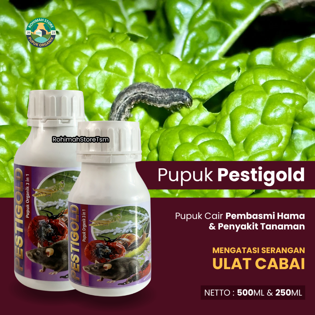 Jual PESTIGOLD Pestisida Nabati Obat Hama Ulat Buah Cabe Mengatasi