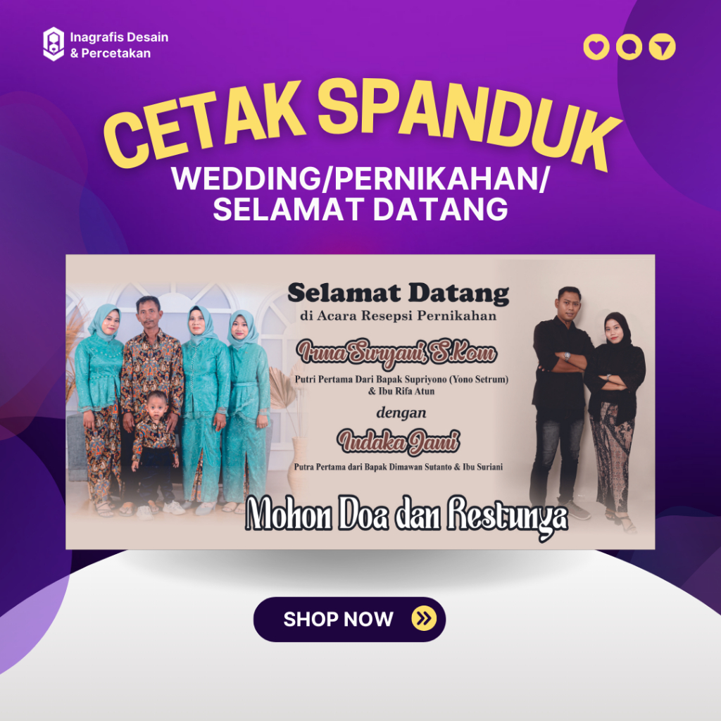 Jual SPANDUK WEDDING PERNIKAHAN SELAMAT DATANG MOHON DOA RESTU Shopee