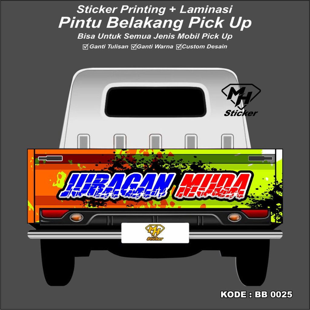 Jual Sticker Pintu Belakang Pick Up L Mega Carry Futura T Ss