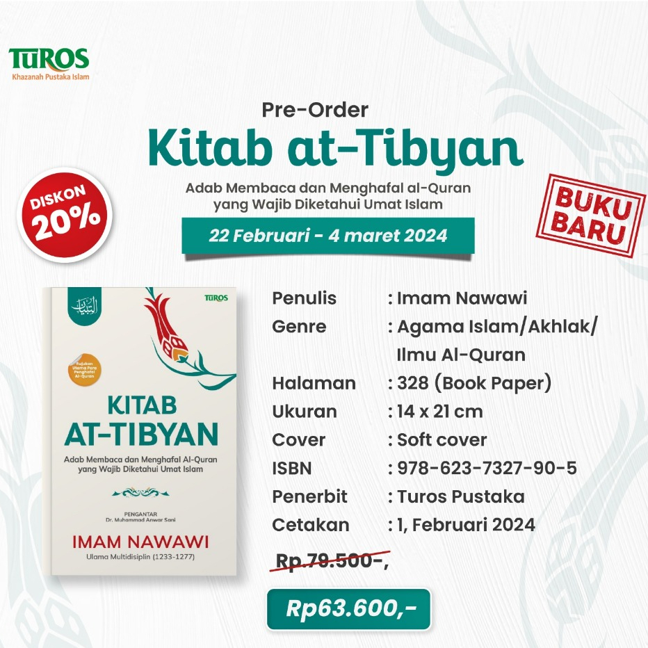 Jual Kitab At Tibyan Adab Membaca Dan Menghafal Al Quran Shopee Indonesia