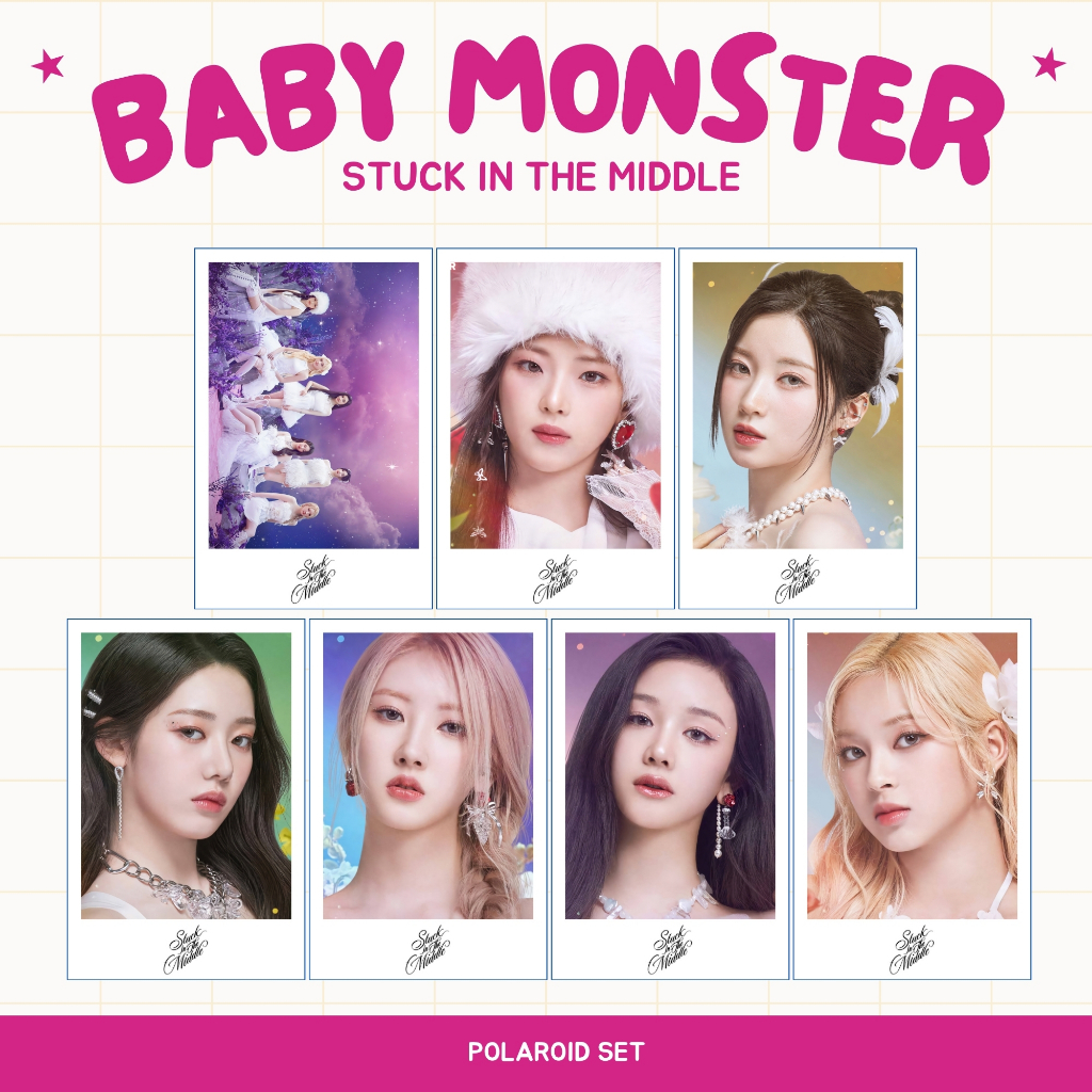 Jual Polaroid Babymonster Stuck In The Middle Isi Pcs Laminasi