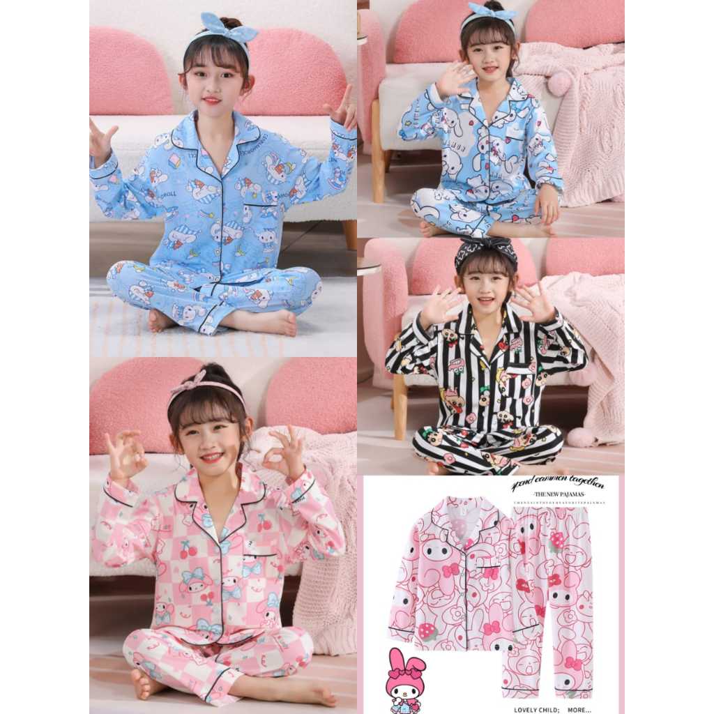 Jual Piyama Sanrio Cinnamon Roll Kuromi Cinnamon PARIS Baju Tidur