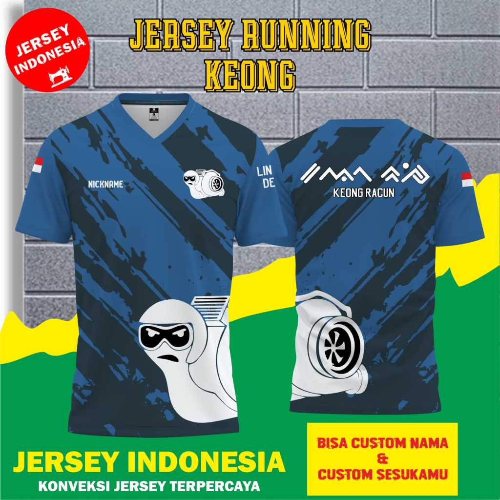 Jual Baju Lari Jersey Running Pelari Keong Jersey Olahraga Berbahan