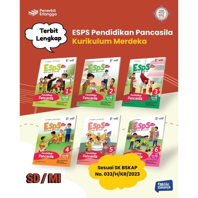 Jual Esps Pendidikan Pancasila SD MI Kelas 1 6 Kurikulum Merdeka Revisi