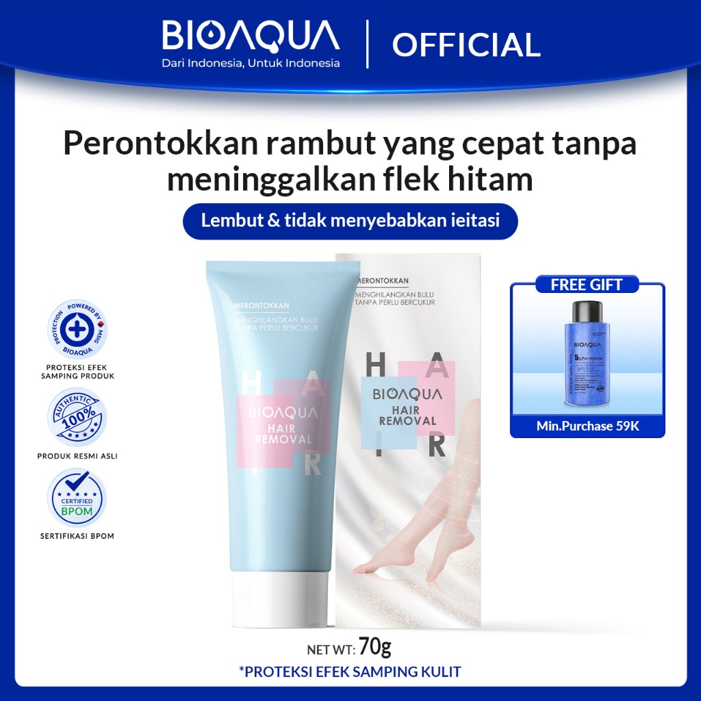 Jual Bioaqua Hair Removal Moisturizing Krim Perontok Bulu Ketiak Non