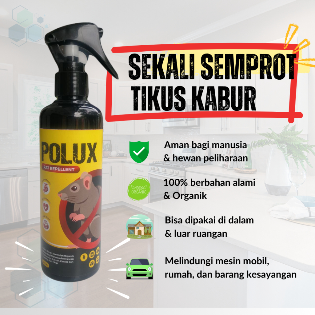 Jual Polux Rat Repellent Spray Pengusir Tikus Cairan Khusus Anti Tikus