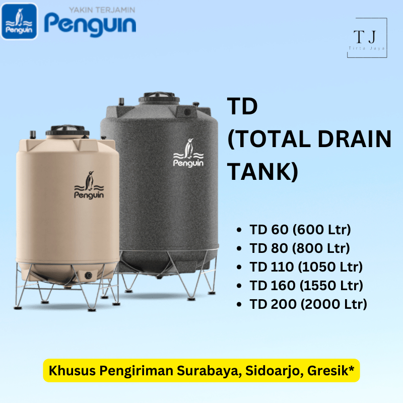 Jual Toren Air Penguin Td Total Drain Tandon Air