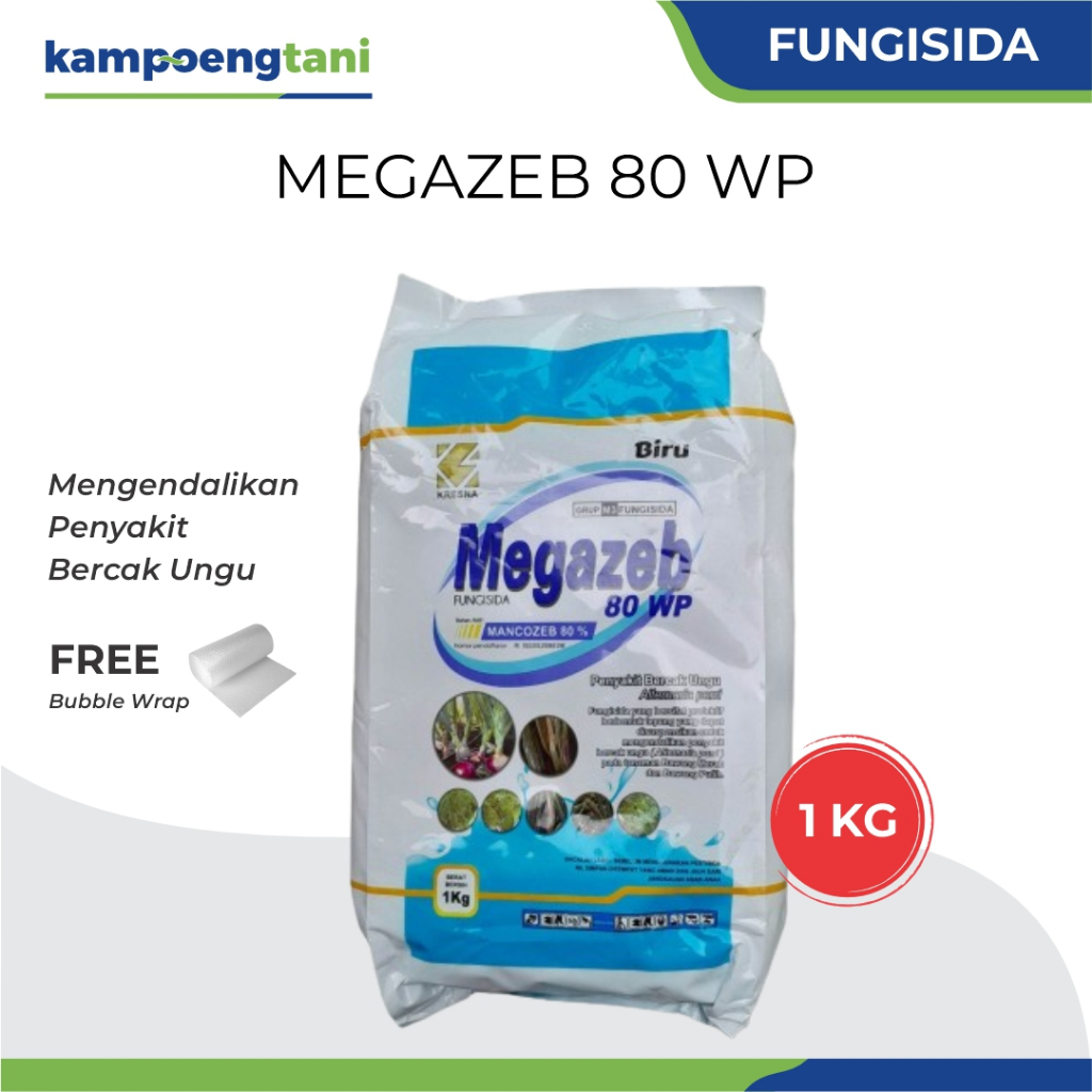 Jual Fungisida Megazeb Biru 80 WP 1 Kg Mancozeb Mankozeb Obat Bercak