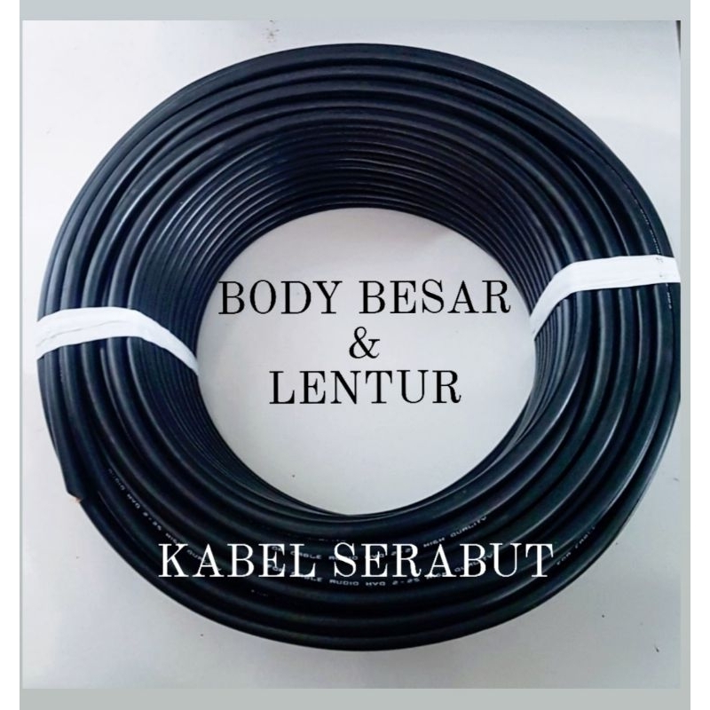 Jual Kabel Serabut 2x2 5 Lentur Serabut Tebal ECERAN 30 Meter Shopee