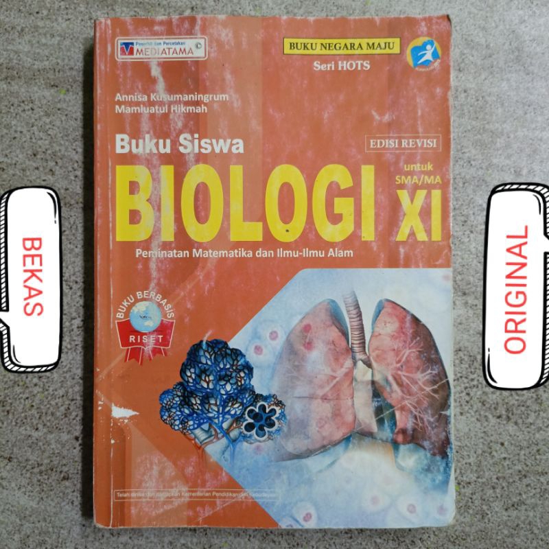 Jual Buku Biologi Kelas Xi Ii Ma Sma Penerbit Mediatama Kurikulum